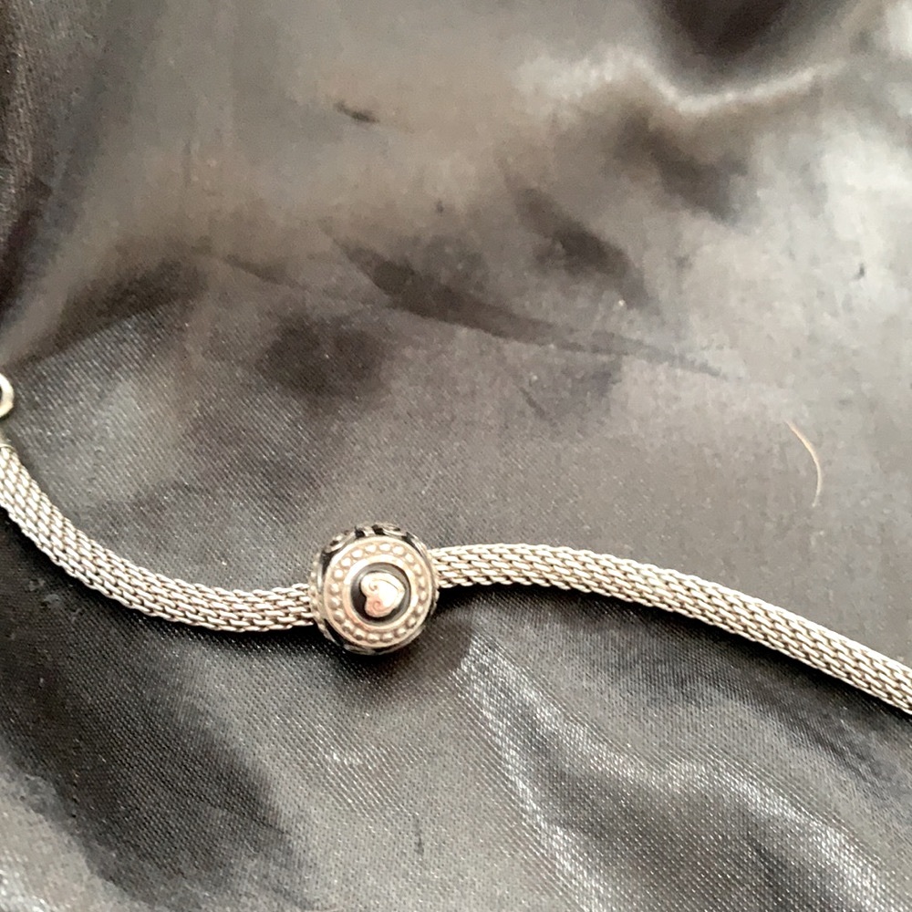 Brighton Signature Silver Plated Finish Heart Charm